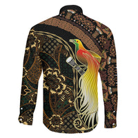 Papua New Guinea and Indonesia Batik Family Matching Off Shoulder Short Dress and Hawaiian Shirt Bird of Paradise with Tribal Batik Patterns LT03 - Polynesian Pride
