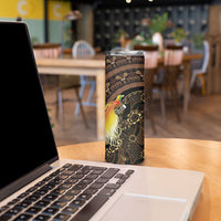 Papua New Guinea and Indonesia Batik Skinny Tumbler Bird of Paradise with Tribal Batik Patterns