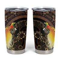 Papua New Guinea and Indonesia Batik Tumbler Cup Bird of Paradise with Tribal Batik Patterns