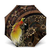 Papua New Guinea and Indonesia Batik Umbrella Bird of Paradise with Tribal Batik Patterns