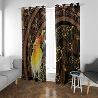 Papua New Guinea and Indonesia Batik Window Curtain Bird of Paradise with Tribal Batik Patterns LT03 With Grommets Multicolor - Polynesian Pride