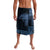 Fiji Palm Leaves Lavalava Masi and Tapa Tribal Pattern Blue Color