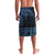 Fiji Palm Leaves Lavalava Masi and Tapa Tribal Pattern Blue Color