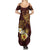 Polynesian Turtle Summer Maxi Dress Plumeria Hibiscus Pattern Oxblood