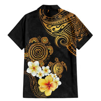 Polynesian Turtle Family Matching Mermaid Dress and Hawaiian Shirt Plumeria Hibiscus Pattern Black Color LT03 - Polynesian Pride
