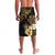 Polynesian Turtle Lavalava Plumeria Hibiscus Pattern Black Color