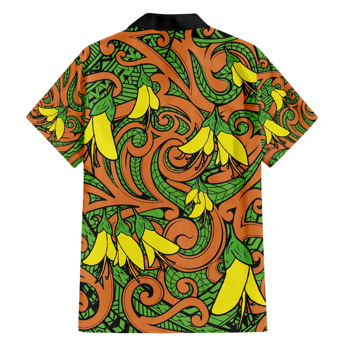 New Zealand Kowhai Flowers Family Matching Puletasi and Hawaiian Shirt Maori Koru Pattern LT03 - Polynesian Pride