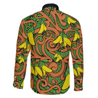 New Zealand Kowhai Flowers Family Matching Puletasi and Hawaiian Shirt Maori Koru Pattern LT03 - Polynesian Pride