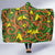 New Zealand Kowhai Flowers Hooded Blanket Maori Koru Pattern