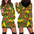 New Zealand Kowhai Flowers Hoodie Dress Maori Koru Pattern