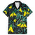 New Zealand Kowhai Flowers Family Matching Mermaid Dress and Hawaiian Shirt Maori Koru Pattern With Paua Shell Style
