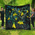 New Zealand Kowhai Flowers Quilt Maori Koru Pattern With Paua Shell Style