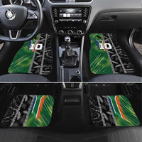 Custom Aotearoa South Africa Rugby Freedom Cup Car Mats Maori Silver Fern Art and Sporty Flag SA - Polynesian Pride