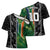 Custom Aotearoa South Africa Rugby Freedom Cup Cross Shoulder Shirt Maori Silver Fern Art and Sporty Flag SA - Polynesian Pride