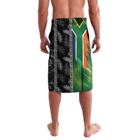 Custom Aotearoa South Africa Rugby Freedom Cup Lavalava Maori Silver Fern Art and Sporty Flag SA - Polynesian Pride