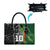 Custom Aotearoa South Africa Rugby Freedom Cup Leather Bag Maori Silver Fern Art and Sporty Flag SA - Polynesian Pride
