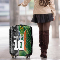 Custom Aotearoa South Africa Rugby Freedom Cup Luggage Cover Maori Silver Fern Art and Sporty Flag SA - Polynesian Pride