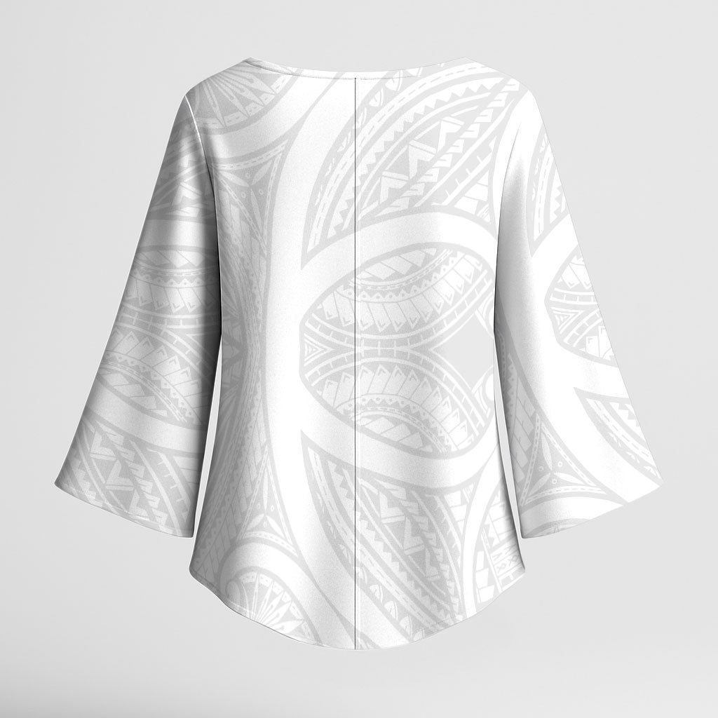 Samoan Tatau Kimono Sleeve Blouse Tattoo Reveal Effect