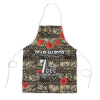 Pearl Harbor Remembrance Day Apron Memories of December 7 with Red Poppy Lei - Polynesian Pride