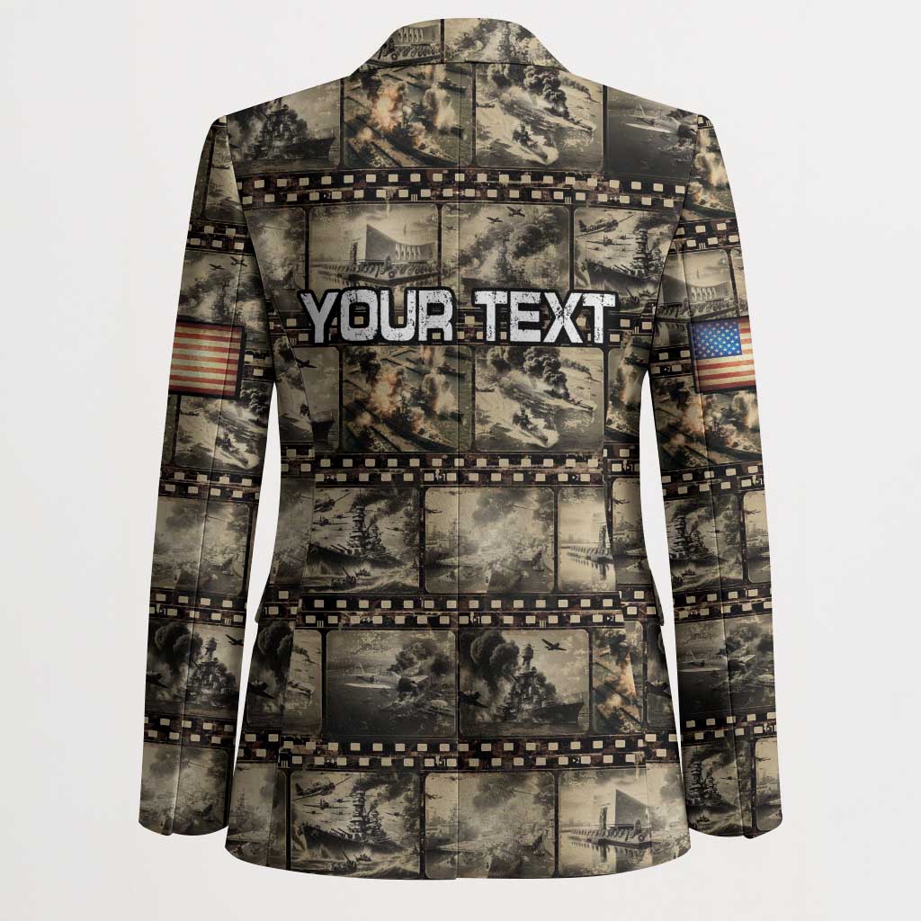 Pearl Harbor Remembrance Day Personalized Blazer Memories of December 7 with Red Poppy Lei - Polynesian Pride