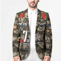Pearl Harbor Remembrance Day Personalized Blazer Memories of December 7 with Red Poppy Lei - Polynesian Pride