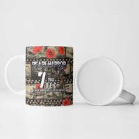 Pearl Harbor Remembrance Day Personalized Ceramic Mug Memories of December 7 with Red Poppy Lei - Polynesian Pride