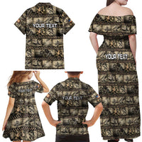 Pearl Harbor Remembrance Day Personalized Family Matching Off Shoulder Maxi Dress and Hawaiian Shirt Memories of December 7 with Red Poppy Lei LT03 - Polynesian Pride