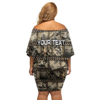 Pearl Harbor Remembrance Day Personalized Family Matching Off Shoulder Short Dress and Hawaiian Shirt Memories of December 7 with Red Poppy Lei LT03 - Polynesian Pride