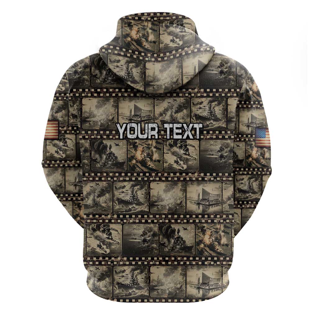 Pearl Harbor Remembrance Day Personalized Hoodie Memories of December 7 with Red Poppy Lei - Polynesian Pride