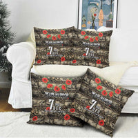 Pearl Harbor Remembrance Day Pillow Cover Memories of December 7 with Red Poppy Lei - Polynesian Pride