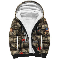 Pearl Harbor Remembrance Day Personalized Sherpa Hoodie Memories of December 7 with Red Poppy Lei - Polynesian Pride