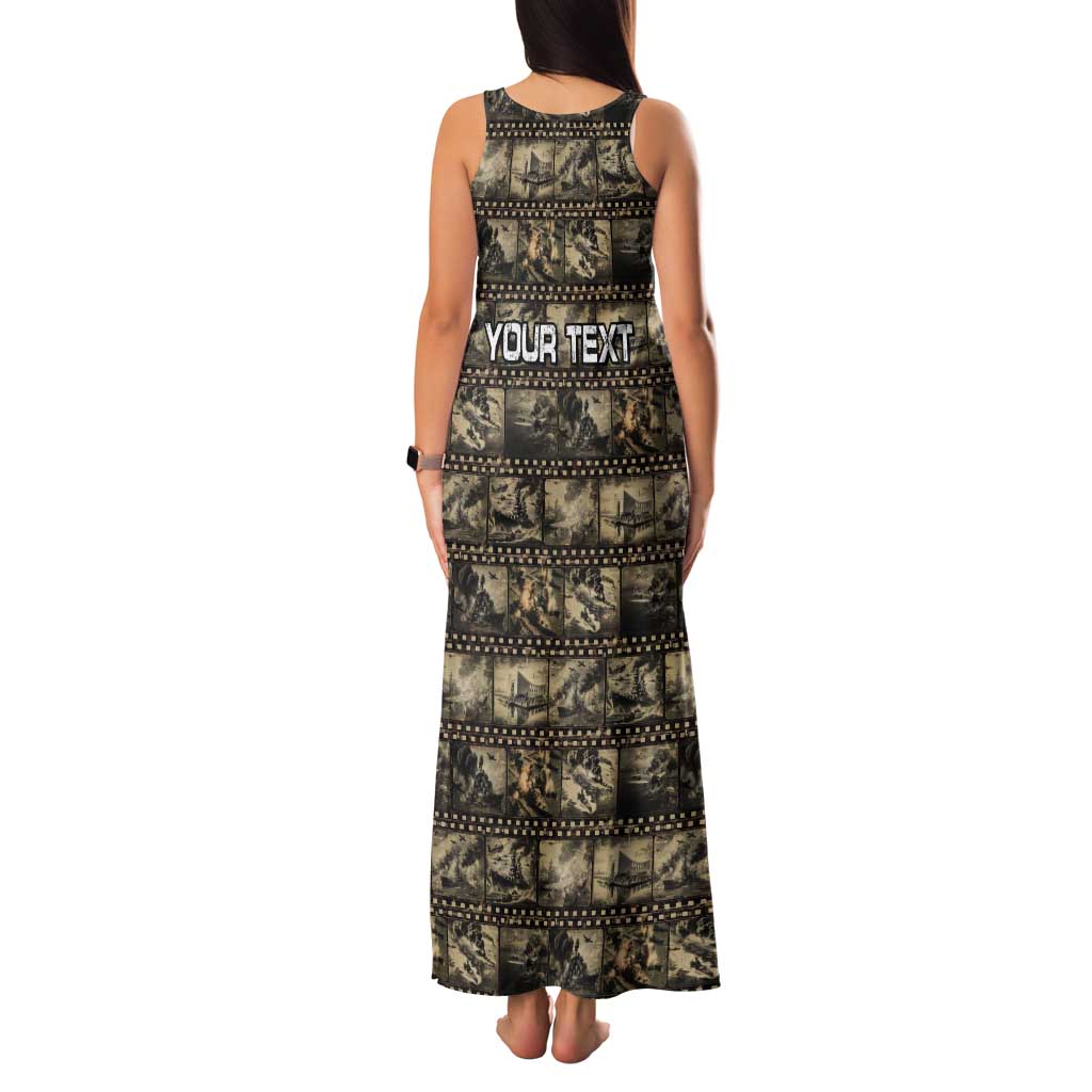 Pearl Harbor Remembrance Day Personalized Tank Maxi Dress Memories of December 7 with Red Poppy Lei - Polynesian Pride