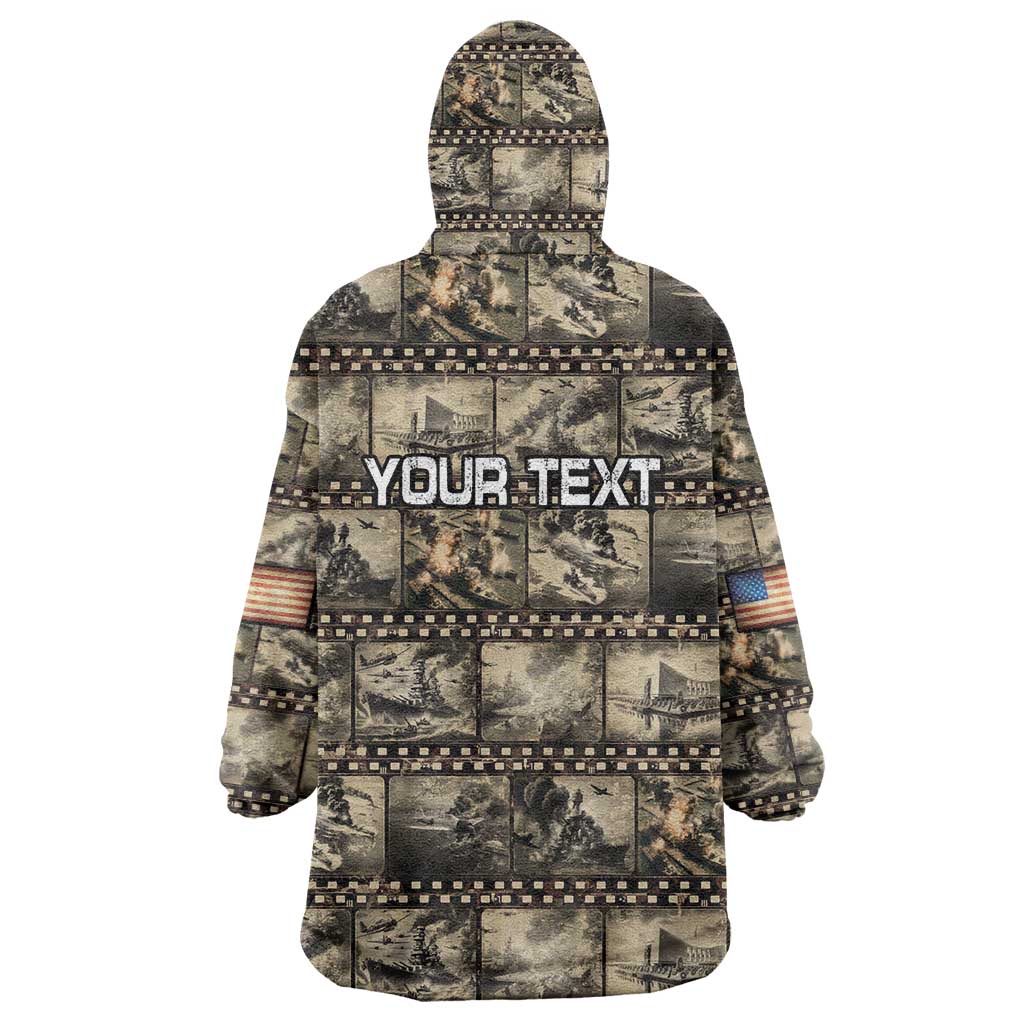 Pearl Harbor Remembrance Day Personalized Wearable Blanket Hoodie Memories of December 7 with Red Poppy Lei - Polynesian Pride