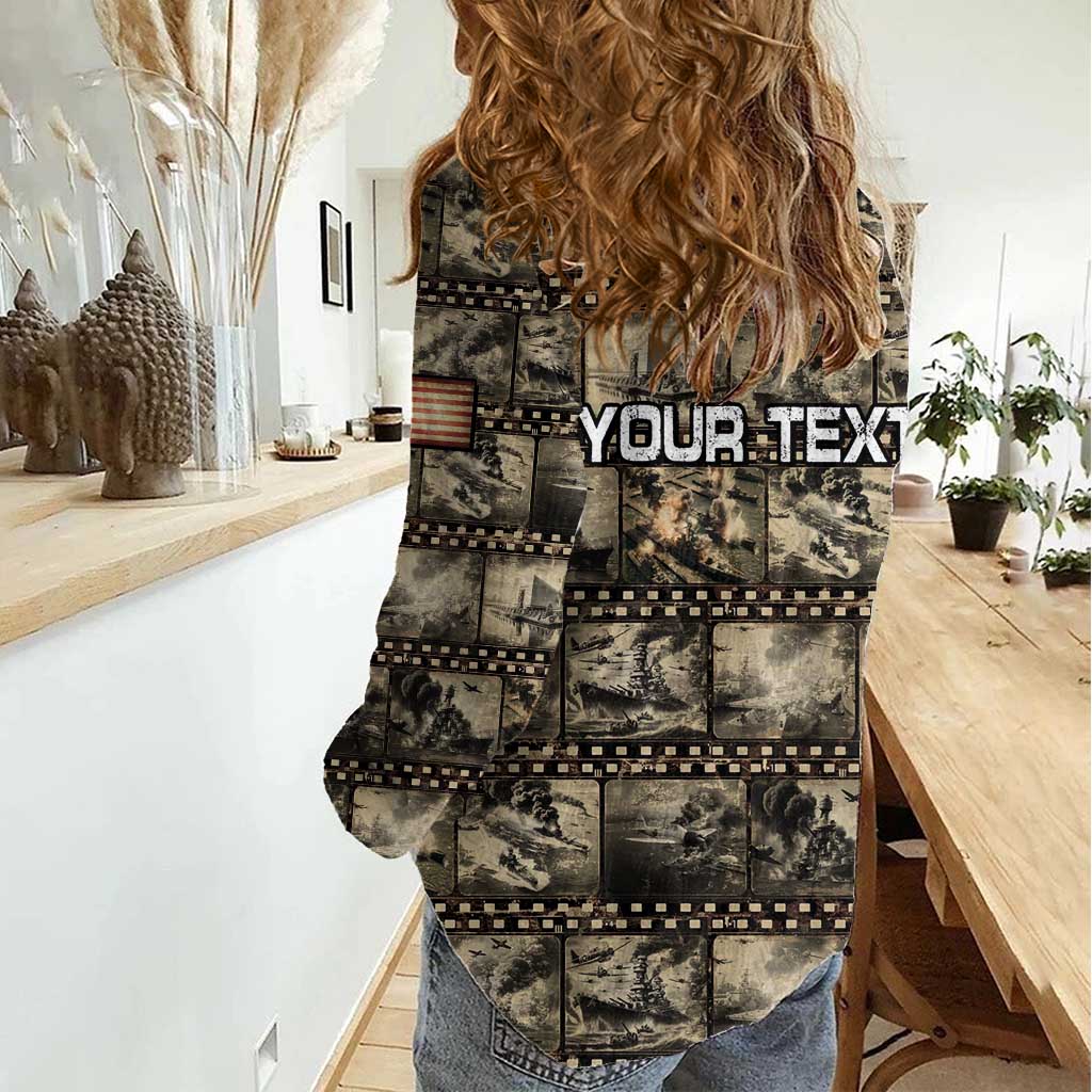 Pearl Harbor Remembrance Day Personalized Women Casual Shirt Memories of December 7 with Red Poppy Lei - Polynesian Pride