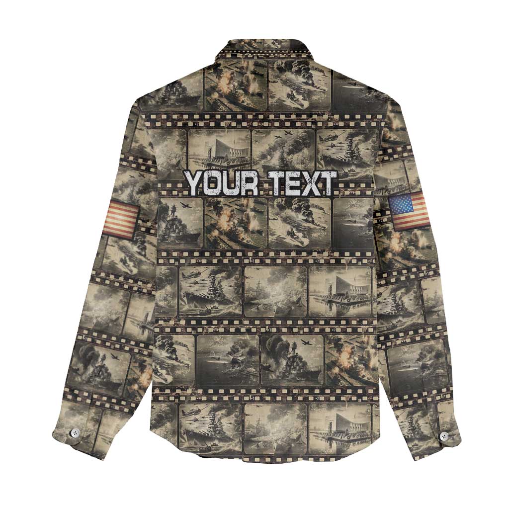 Pearl Harbor Remembrance Day Personalized Women Casual Shirt Memories of December 7 with Red Poppy Lei - Polynesian Pride