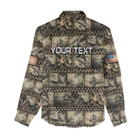 Pearl Harbor Remembrance Day Personalized Women Casual Shirt Memories of December 7 with Red Poppy Lei - Polynesian Pride