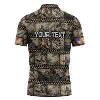 Pearl Harbor Remembrance Day Personalized Zipper Polo Shirt Memories of December 7 with Red Poppy Lei - Polynesian Pride