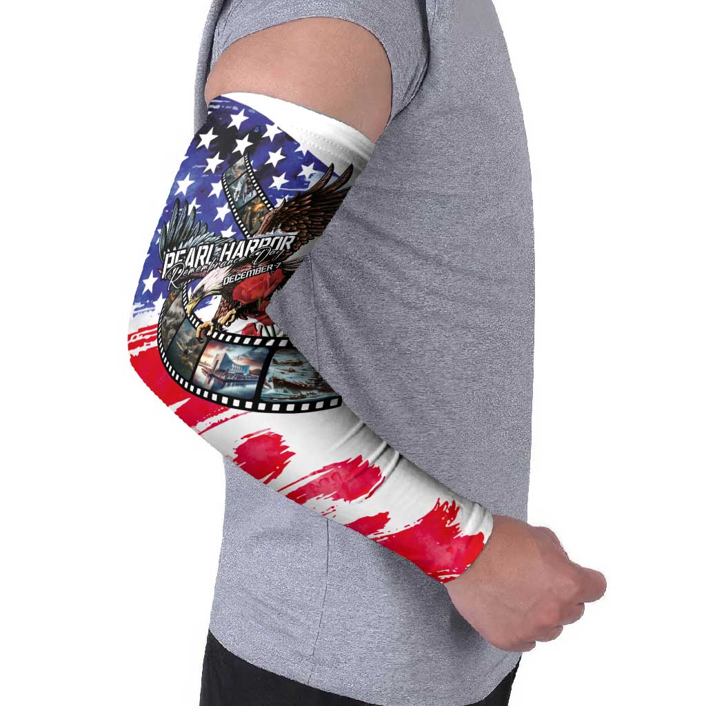 Pearl Harbor Remembrance Day Personalized Arm Sleeves Lest We Forget - The Bald Eagle Remembers - Polynesian Pride