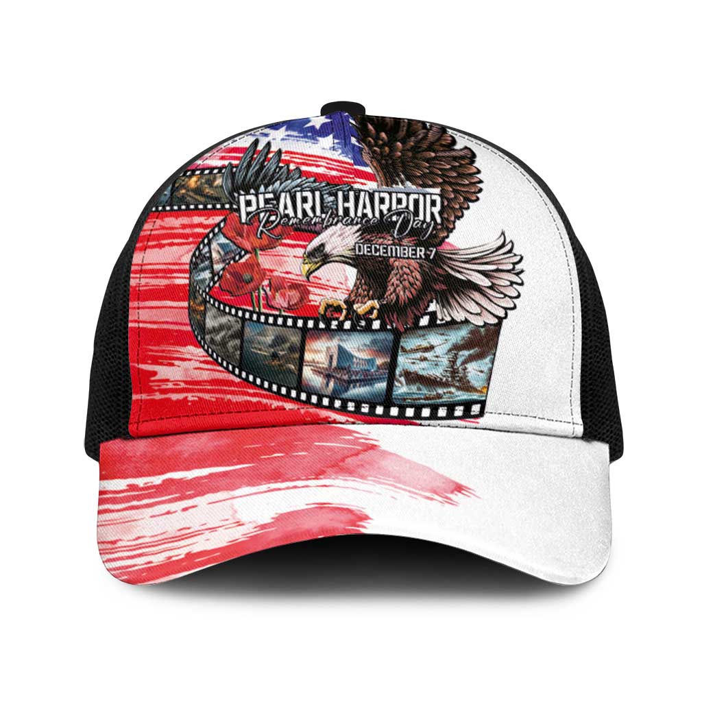 Pearl Harbor Remembrance Day Personalized Baseball Net Cap Lest We Forget-The Bald Eagle Remembers - Polynesian Pride