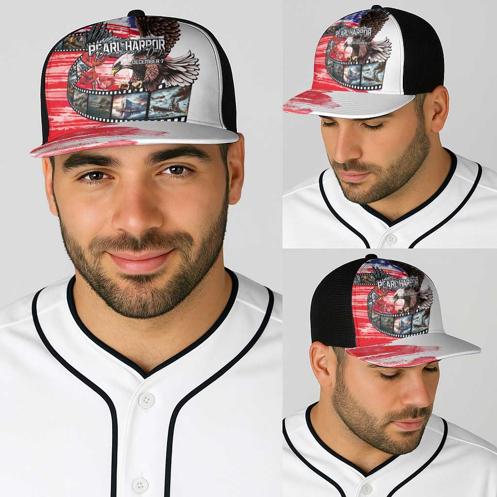 Pearl Harbor Remembrance Day Personalized Baseball Net Cap Lest We Forget-The Bald Eagle Remembers - Polynesian Pride