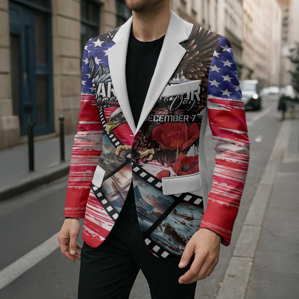 Pearl Harbor Remembrance Day Personalized Blazer Lest We Forget - The Bald Eagle Remembers - Polynesian Pride
