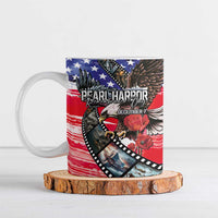 Pearl Harbor Remembrance Day Personalized Ceramic Mug Lest We Forget - The Bald Eagle Remembers - Polynesian Pride