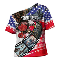 Pearl Harbor Remembrance Day Personalized Cross Shoulder Shirt Lest We Forget - The Bald Eagle Remembers - Polynesian Pride