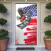 Pearl Harbor Remembrance Day Personalized Door Cover Lest We Forget - The Bald Eagle Remembers - Polynesian Pride