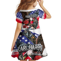 Pearl Harbor Remembrance Day Personalized Family Matching Summer Maxi Dress and Hawaiian Shirt Lest We Forget - The Bald Eagle Remembers - Polynesian Pride