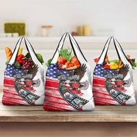 Pearl Harbor Remembrance Day Grocery Bag Lest We Forget - The Bald Eagle Remembers - Polynesian Pride