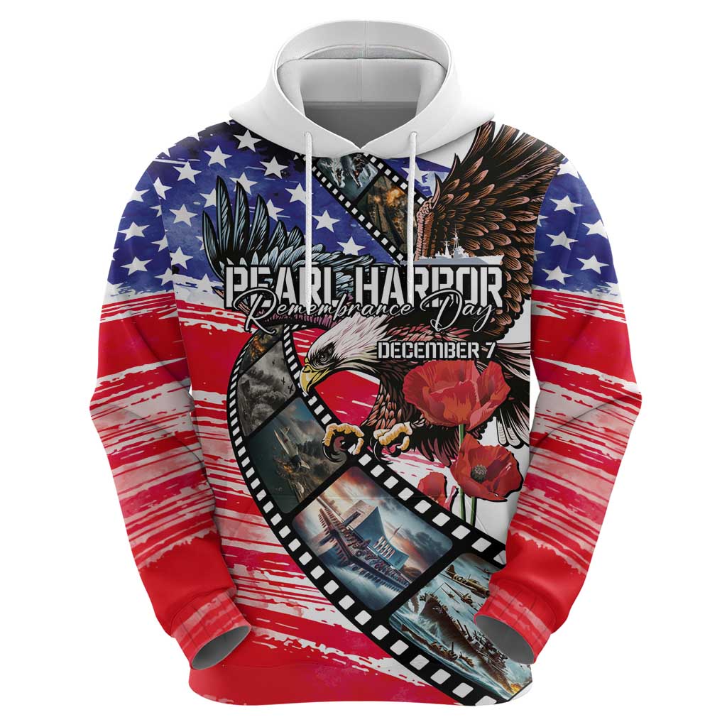 Pearl Harbor Remembrance Day Personalized Hoodie Lest We Forget - The Bald Eagle Remembers - Polynesian Pride