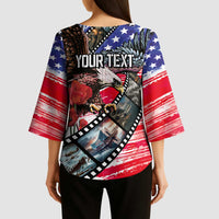 Pearl Harbor Remembrance Day Personalized Kimono Sleeve Blouse Lest We Forget - The Bald Eagle Remembers - Polynesian Pride