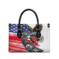 Pearl Harbor Remembrance Day Leather Bag Lest We Forget - The Bald Eagle Remembers - Polynesian Pride