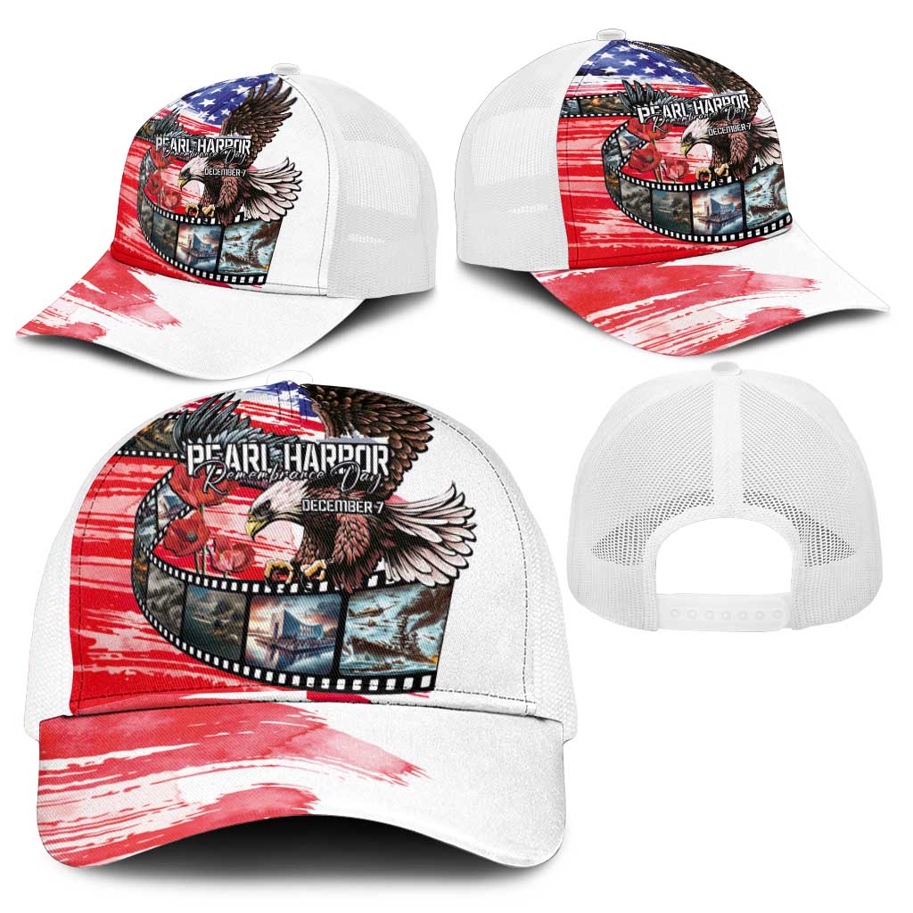 Pearl Harbor Remembrance Day Personalized Mesh Trucker Cap Lest We Forget-The Bald Eagle Remembers - Polynesian Pride